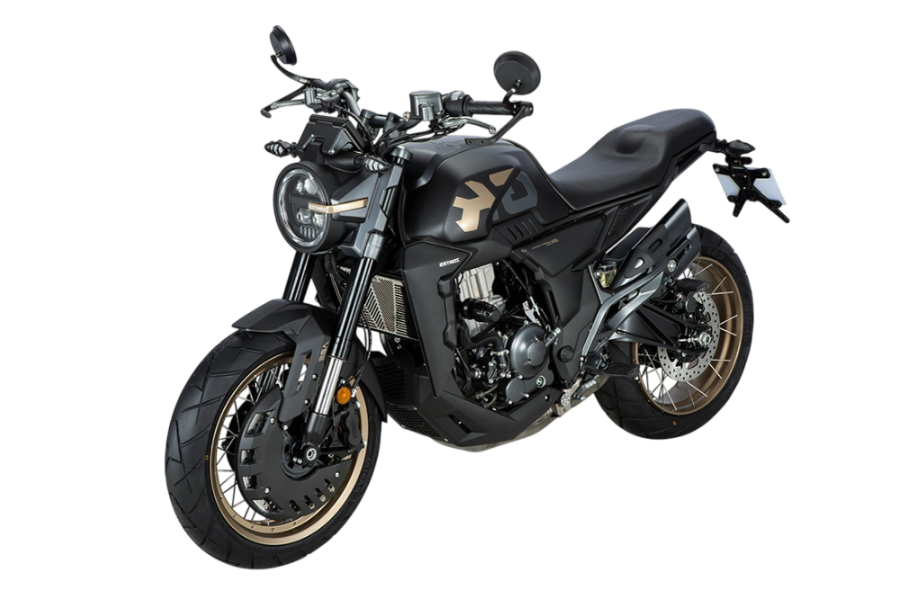 Zontes - GK 350cc - Matt Black & Gold-Photoroom