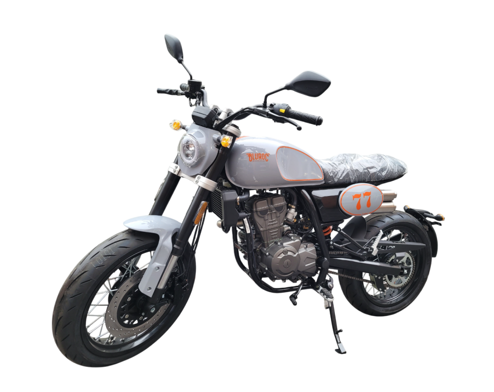 Bluroc - Tracker 125cc - Flame orange & Steel Grey-Photoroom